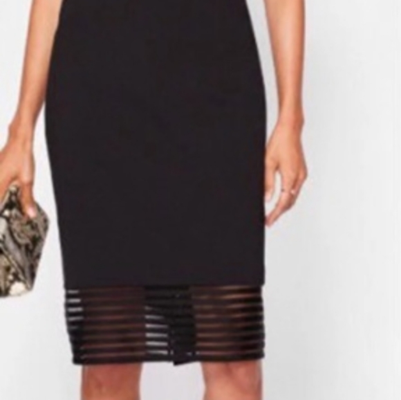 TED BAKER LONDON Lucette Mesh Bodycon Black Dress - Picture 7 of 10